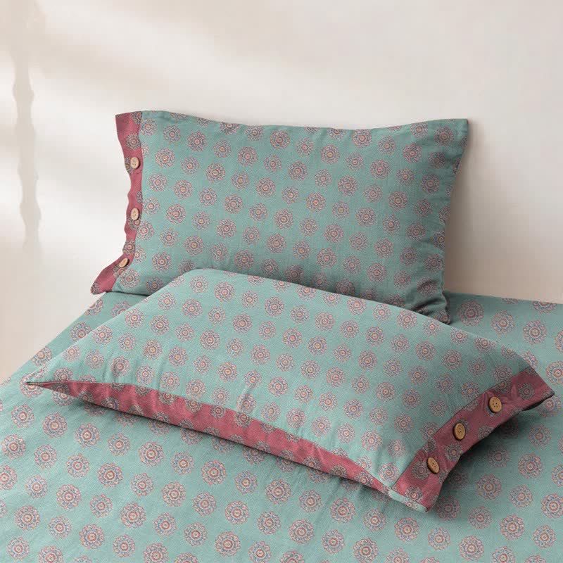 Vintage Pattern Cotton Double Gauze Bedspread - image 5