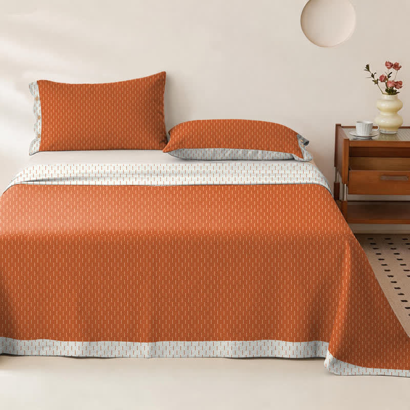 Mini Dot Cotton Double Gauze Bedspread - Bedspread with 2PCS Pillowcases - King - Orange - image 0