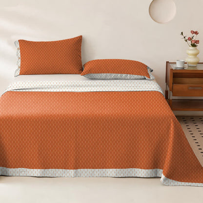 Mini Dot Cotton Double Gauze Bedspread - Bedspread with 2PCS Pillowcases - King - Orange - image 0