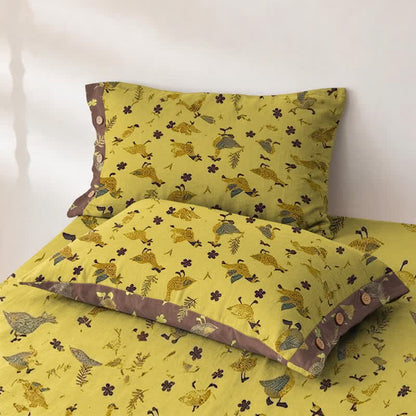 Duck & Floral Cotton Double Gauze Bedspread - 2PCS Pillowcases - 19" × 29" - image 4