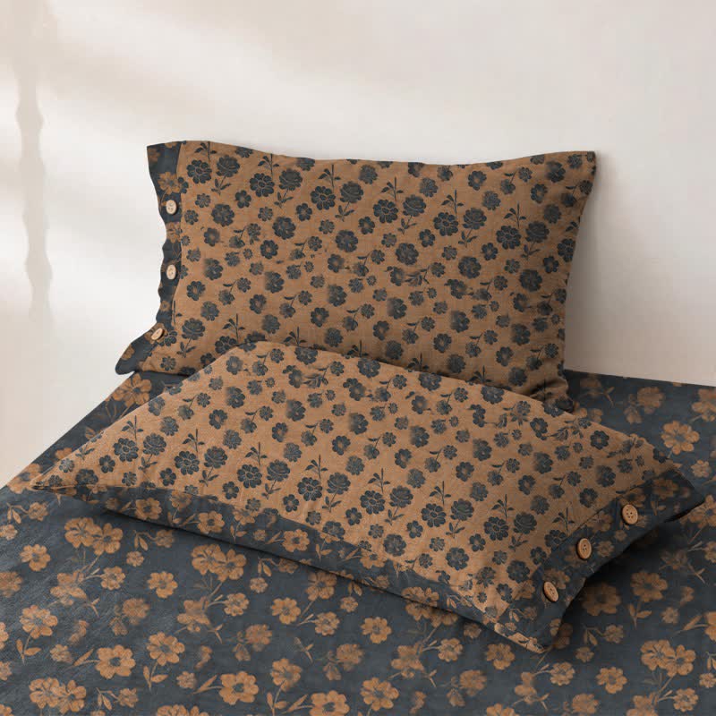 Dark Botanical Cotton Double Gauze Bedspread - image 5