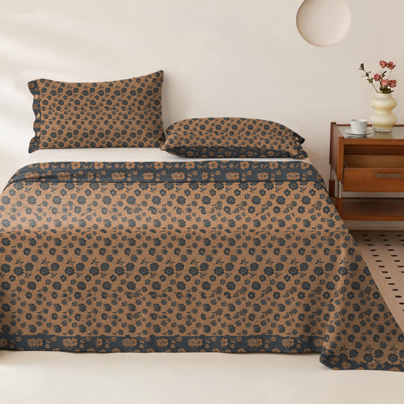 Dark Botanical Cotton Double Gauze Bedspread - image 2