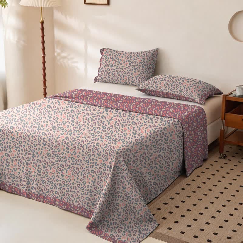 Leopard Print Cotton Double Gauze Bedspread - image 3