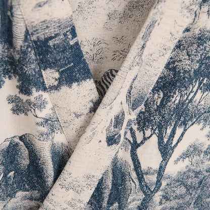 Toile Print Cotton Kimono Robe - image 3