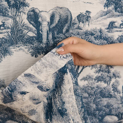 Toile Print Cotton Kimono Robe - image 7