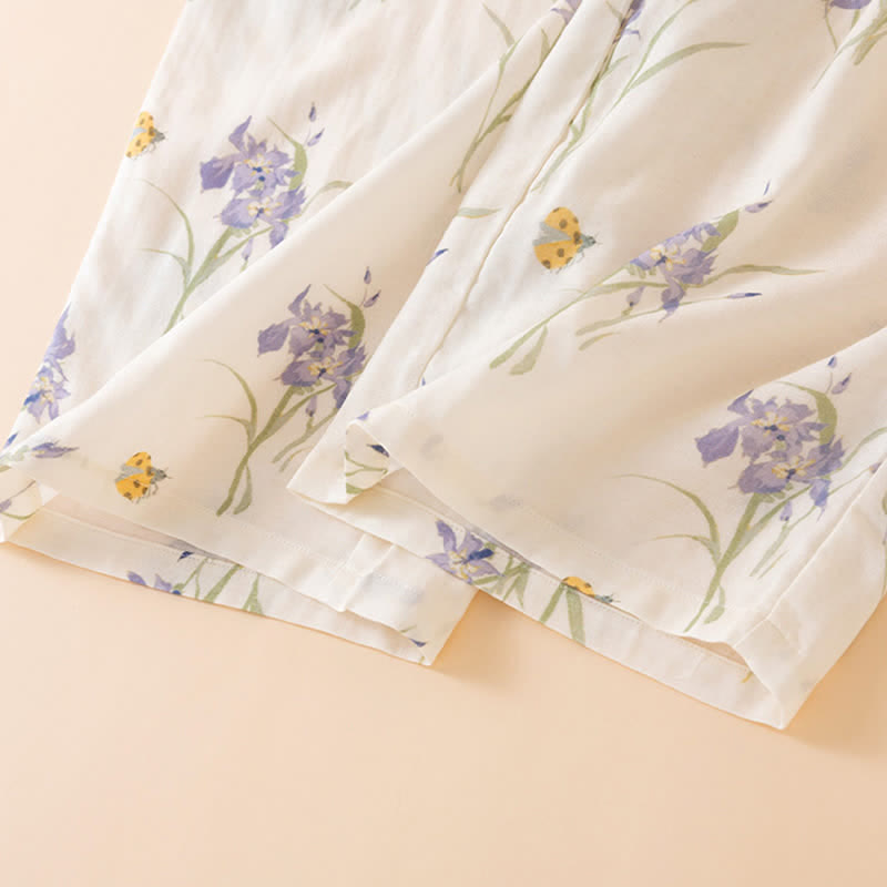 Iris Print Bamboo Fiber Women's Pajamas - image 10