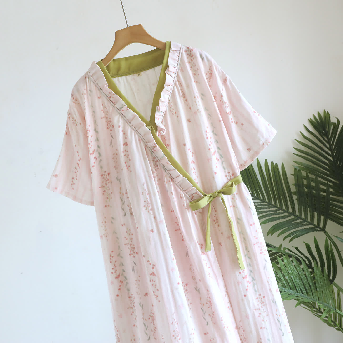 Floral Cotton Gauze Kimono Nightdress Loungewear - image 2