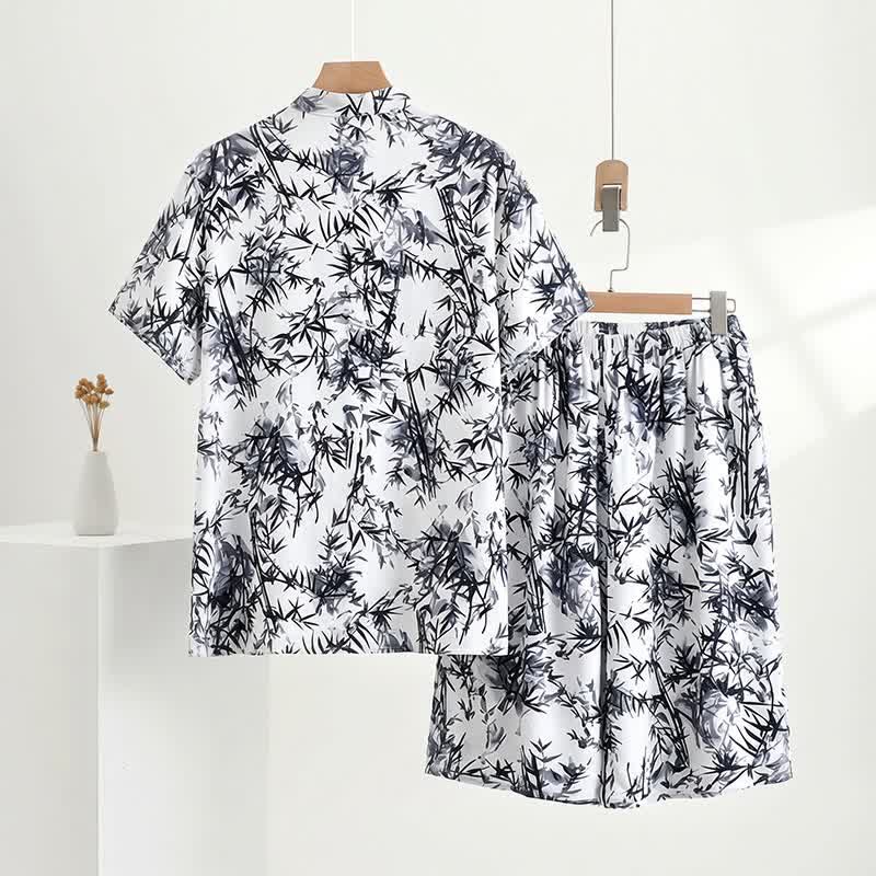Unisex Style Bamboo Print Pajama Set - image 2