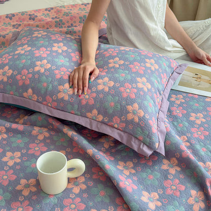 Ownkoti Ditsy Floral 3-layer Gauze Bedspread Quilt - image 9