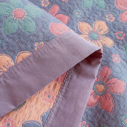 Ownkoti Ditsy Floral 3-layer Gauze Bedspread Quilt - image 10
