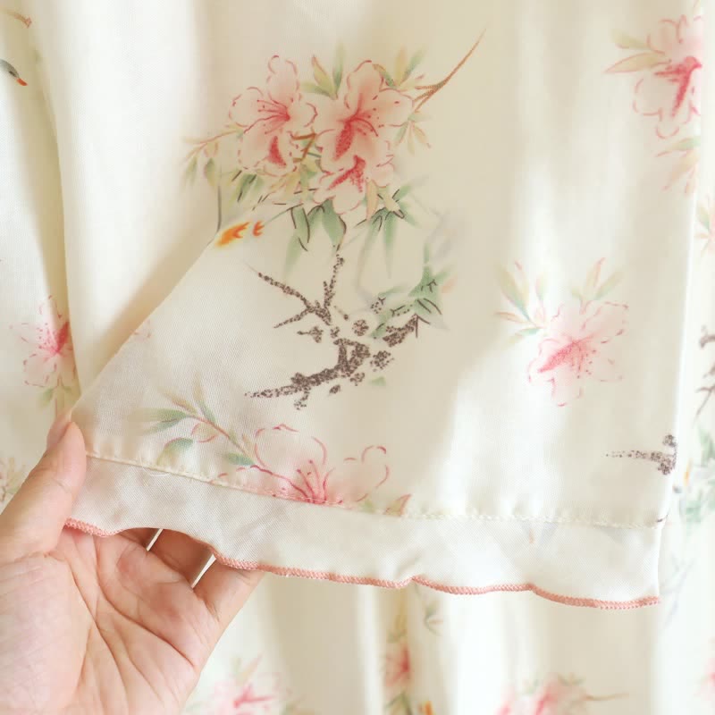 Floral Cotton Short Sleeve Pajama Set(3PCS) - image 9