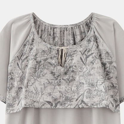 Boho Gray Cotton Tassel Nightgown - image 8