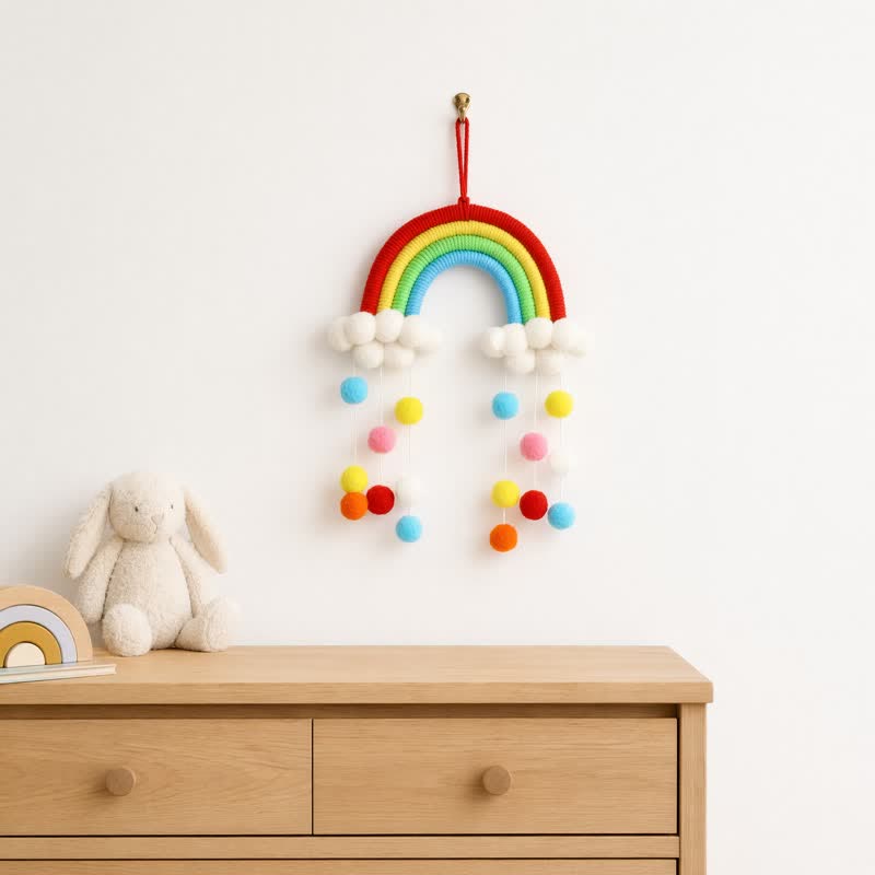 Handwoven Nordic Rainbow Wall Hanging Decor - image 2