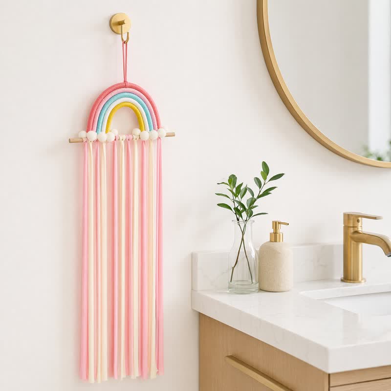 Handmade Nordic Rainbow Tassel Wall Hanging - image 1