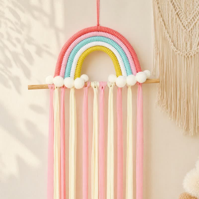 Handmade Nordic Rainbow Tassel Wall Hanging - image 3