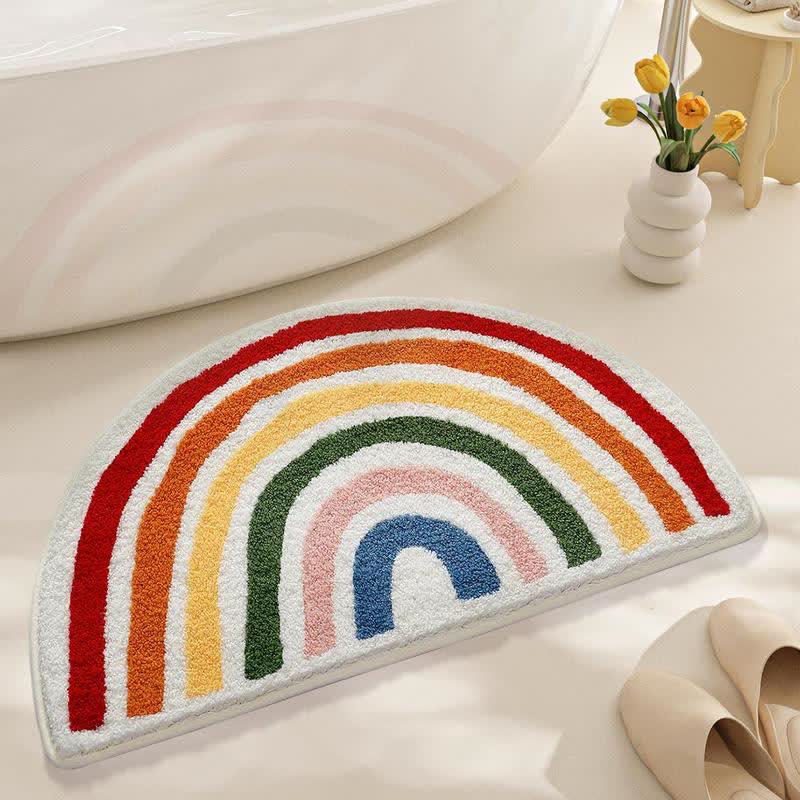 Rainbow Arch Faux Cashmere Bath Rug - Rainbow - 31'' × 47'' - image 0