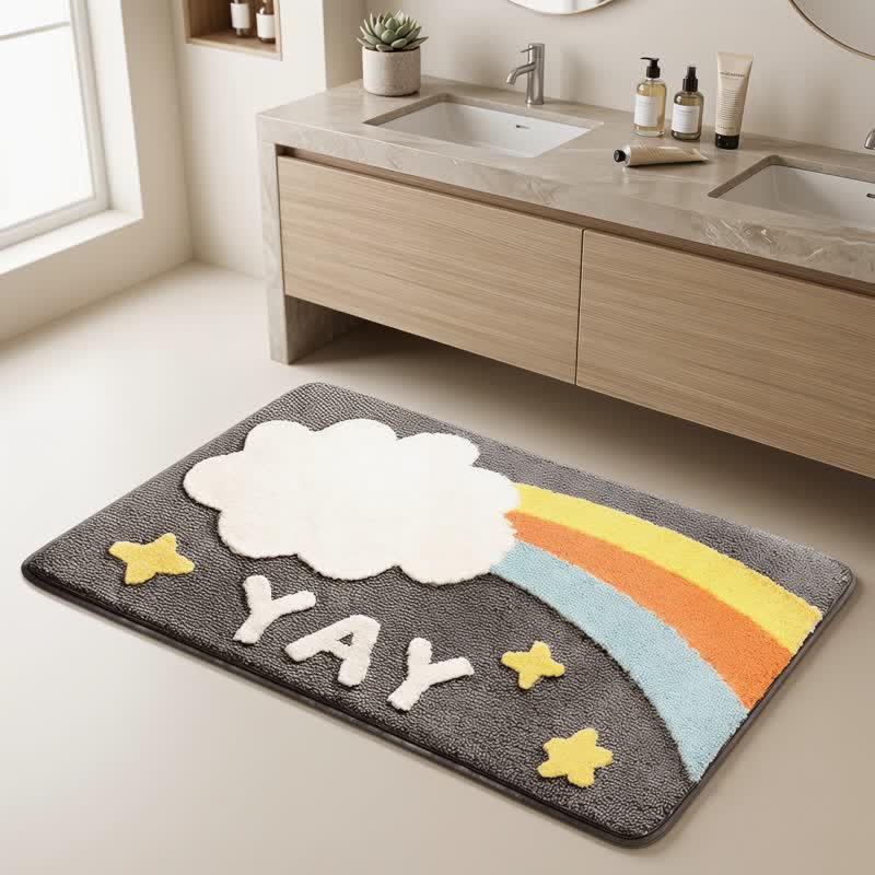 YAY Rainbow Faux Cashmere Bath Rug - image 2