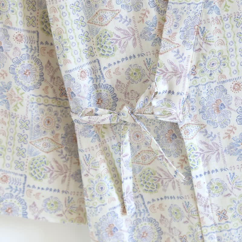 Ethnic Vintage Floral Cotton Kimono Robe - image 10