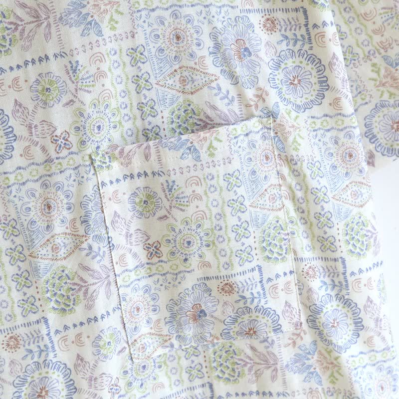 Ethnic Vintage Floral Cotton Kimono Robe - image 11