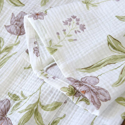 Violet Floral Cotton Kimono Robe - image 8