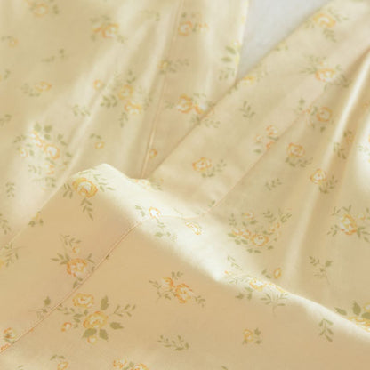 Yellow Botanical Cotton Gauze Kimono Robe - image 9