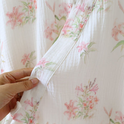 Pink Floral Pure Cotton Kimono Robe - image 7