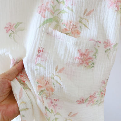 Pink Floral Pure Cotton Kimono Robe - image 4