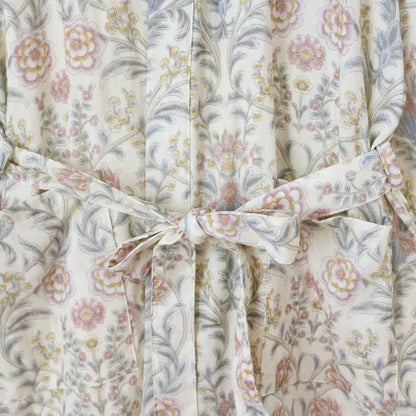 Floral Cotton Gauze Kimono Robe with Pocket - image 8
