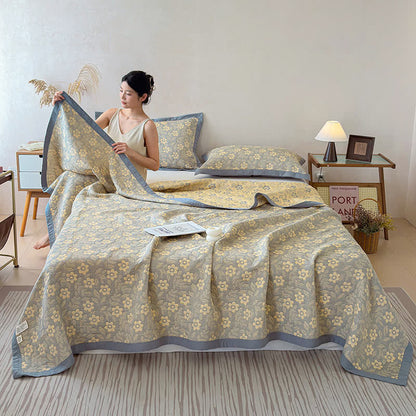 3-Layer Muslin Cotton Floral Blanket Quilt - image 2