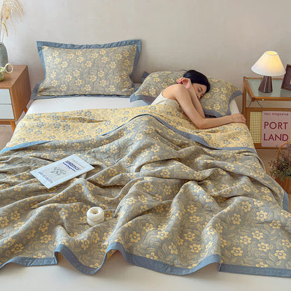 3-Layer Muslin Cotton Floral Blanket Quilt - image 6
