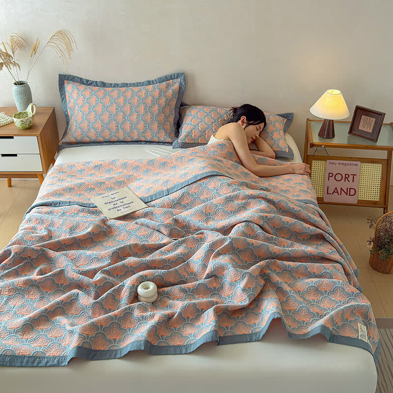 Jacquard Sea Shell 3-Layer Muslin Cotton Quilt - image 6