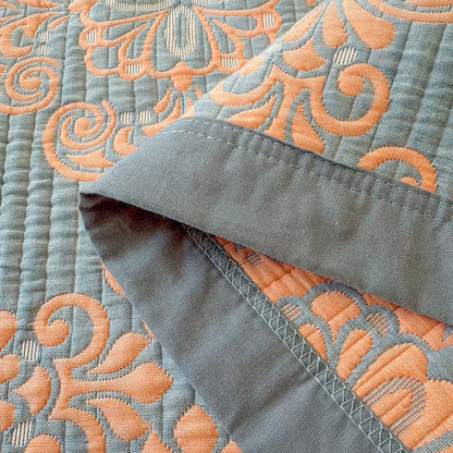 Vintage 3-Layer Muslin Cotton Bedspread Quilt - image 11