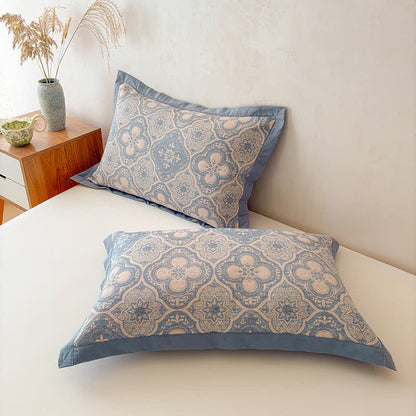 Milanese Medallion Tile Cotton Gauze Bedspread Quilt - image 9