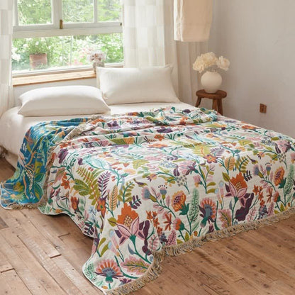 Botanical Garden Cotton Gauze Quilt Blanket - image 2