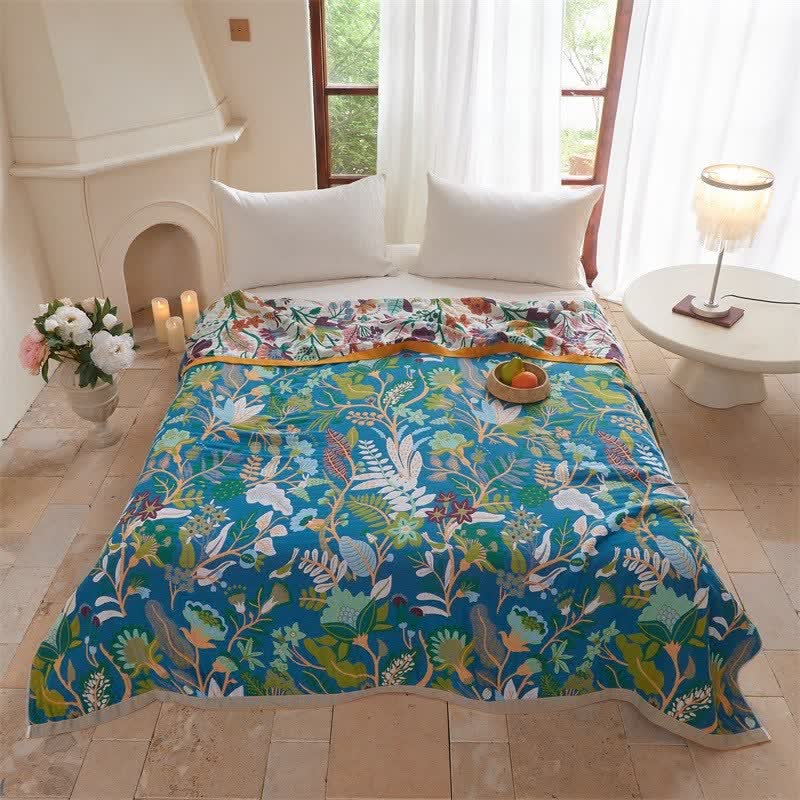 Botanical Garden Cotton Gauze Quilt Blanket - image 5