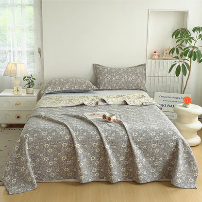 Reversible Rustic Flower Jacquard Cotton Quilt - image 7