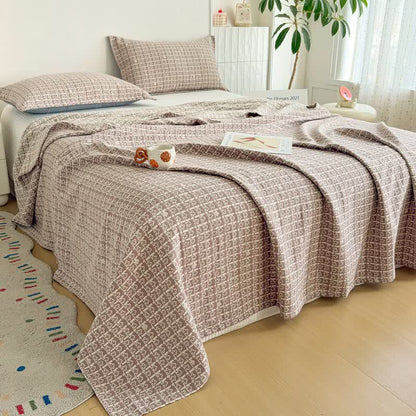 Modern Geometric Pattern Jacquard Cotton Quilt - image 2