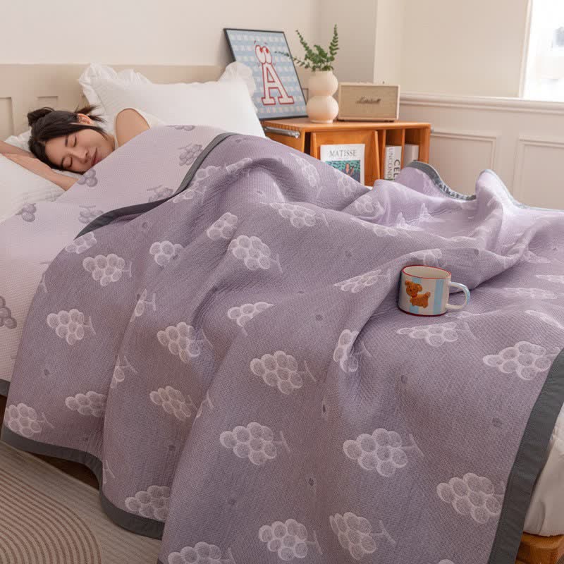 Reversible Purple Grape Cotton Quilt - image 6