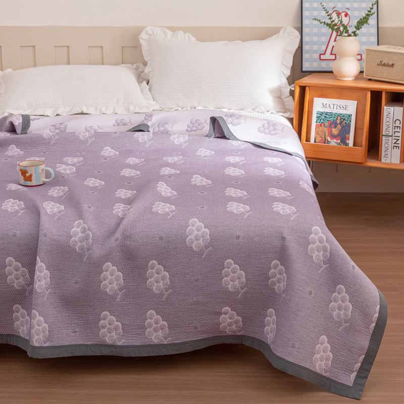 Reversible Purple Grape Cotton Quilt - image 4