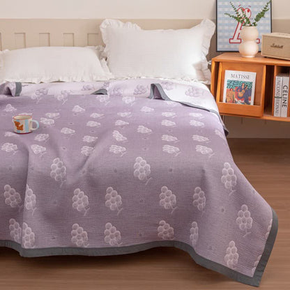 Reversible Purple Grape Cotton Quilt - image 4