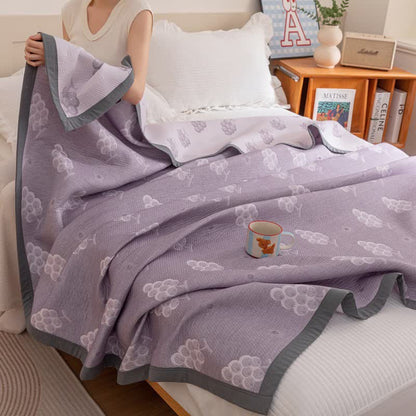 Reversible Purple Grape Cotton Quilt - image 8