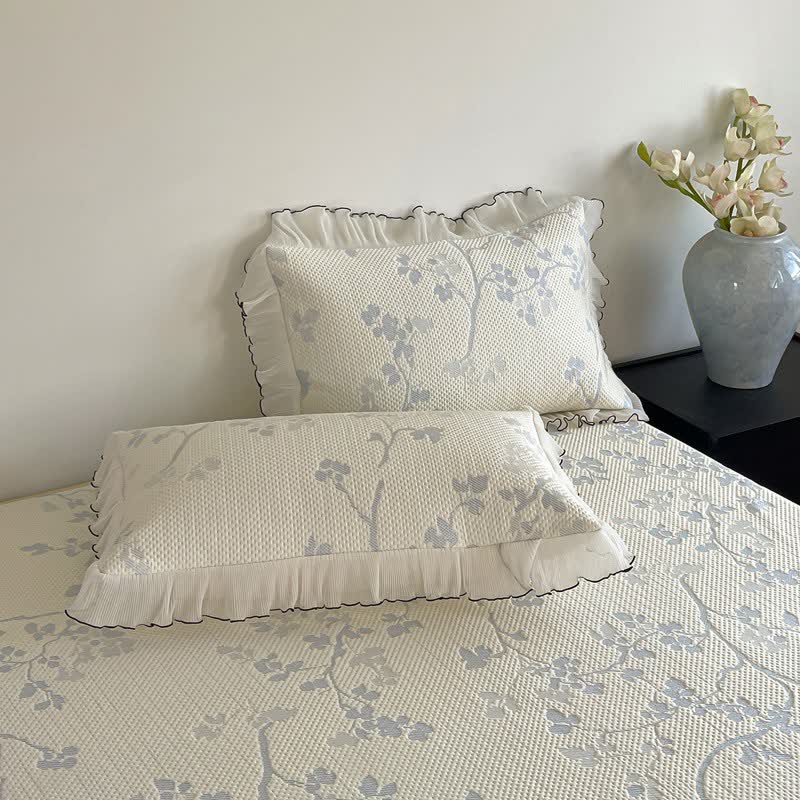 Ruffled Floral & Branch Bedspread Set - image 14
