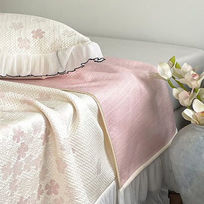 Ruffled Floral Jacquard Bedspread Set - image 8