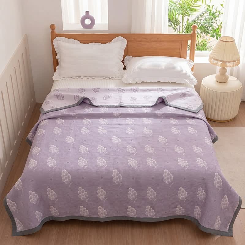 Reversible Purple Grape Cotton Quilt - image 1