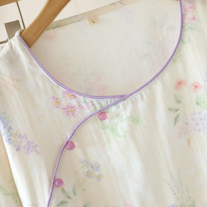 Floral Cotton Double Gauze Lounge Set - image 2