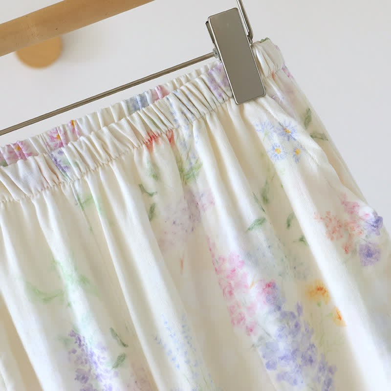 Floral Cotton Double Gauze Lounge Set - image 4
