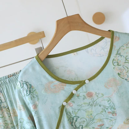 Oriental Traditional Floral Women's Pajamas - image 2