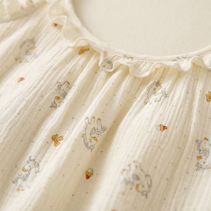 Ruffled Horse Cotton Gauze Cami Pajamas - image 3