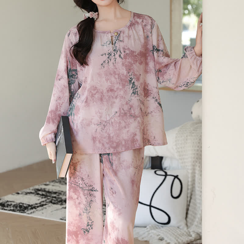 Oriental Branch Long Sleeve Pajama Set - image 6