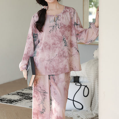 Oriental Branch Long Sleeve Pajama Set - image 6